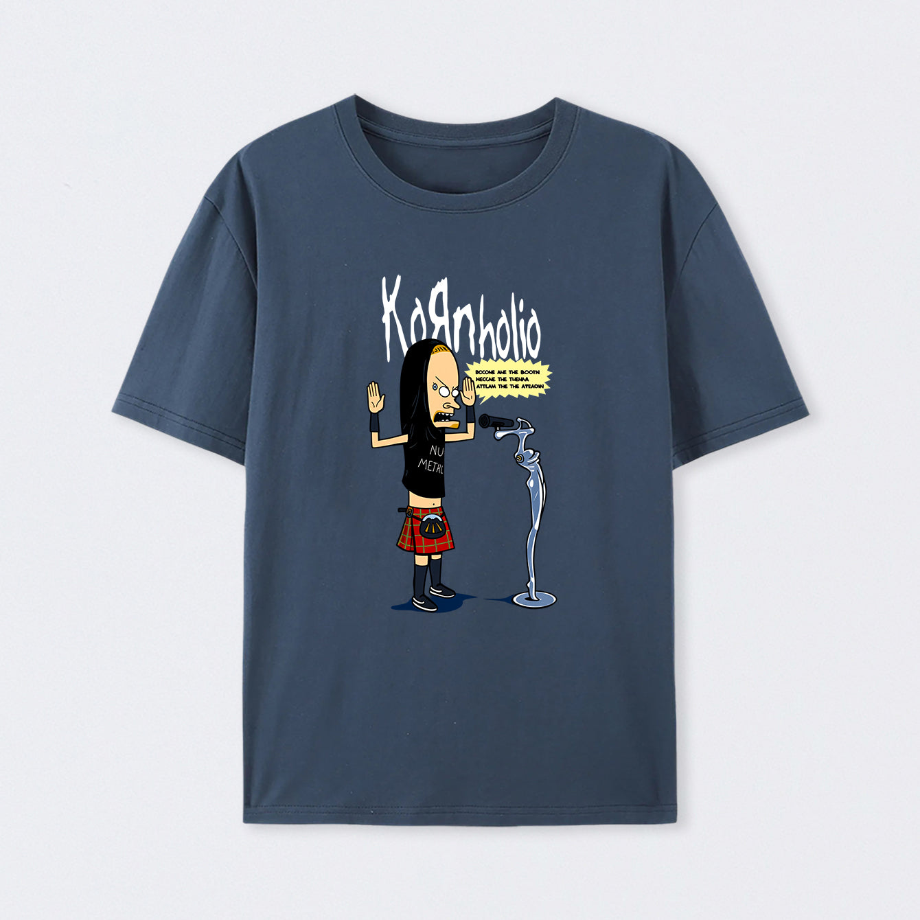 Nu Metal Rock Band Cartoon Parody Cotton Unisex Geek T-Shirt