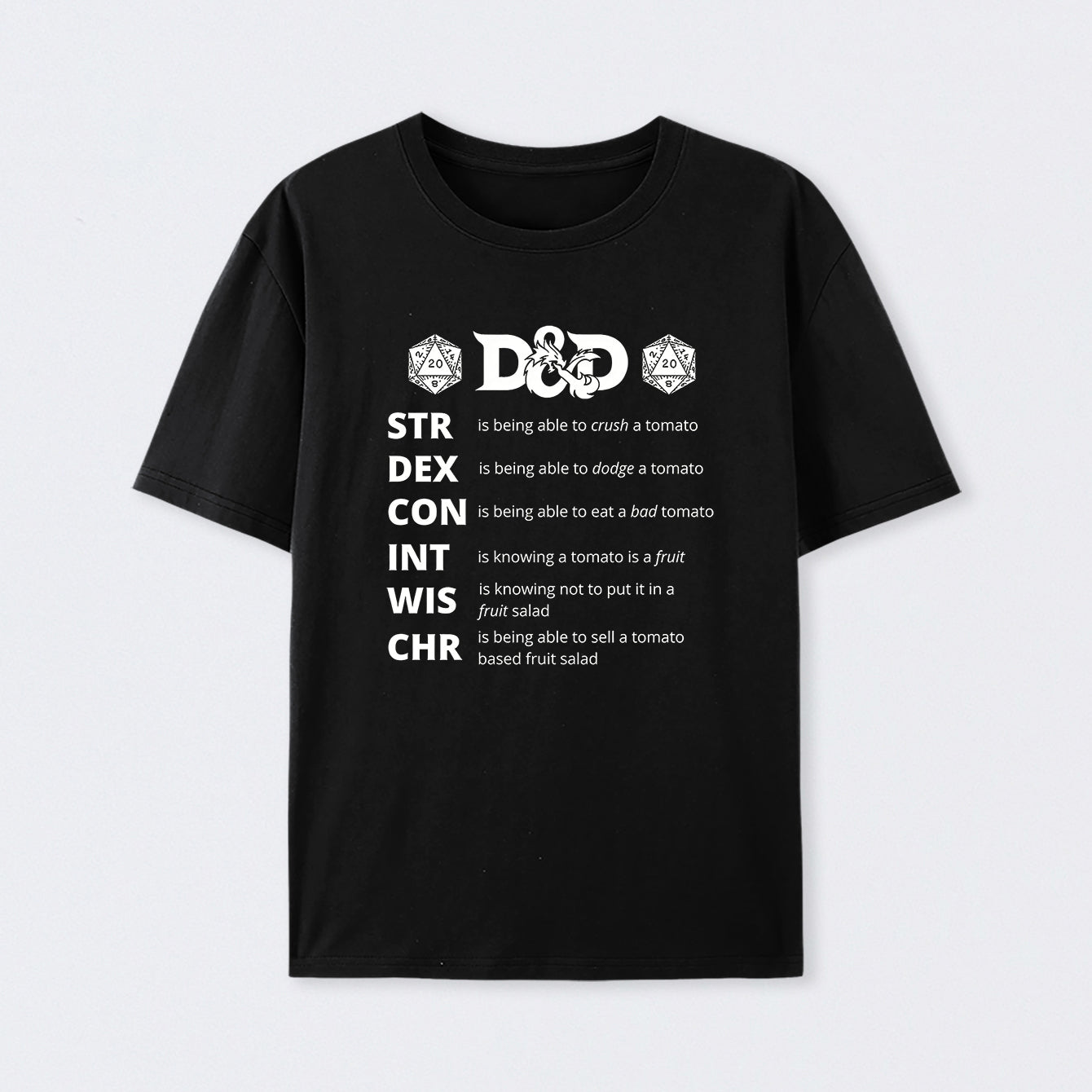 Dungeons And Dragons Gift Cotton Unisex Geek T-Shirt