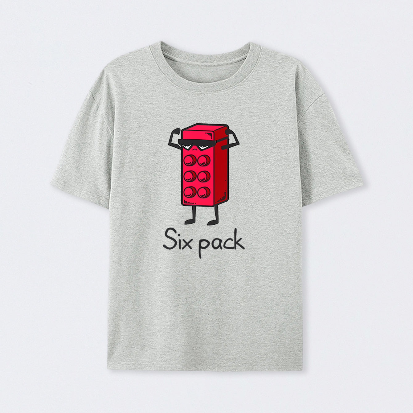 Six Pack Cotton Unisex Geek T-Shirt