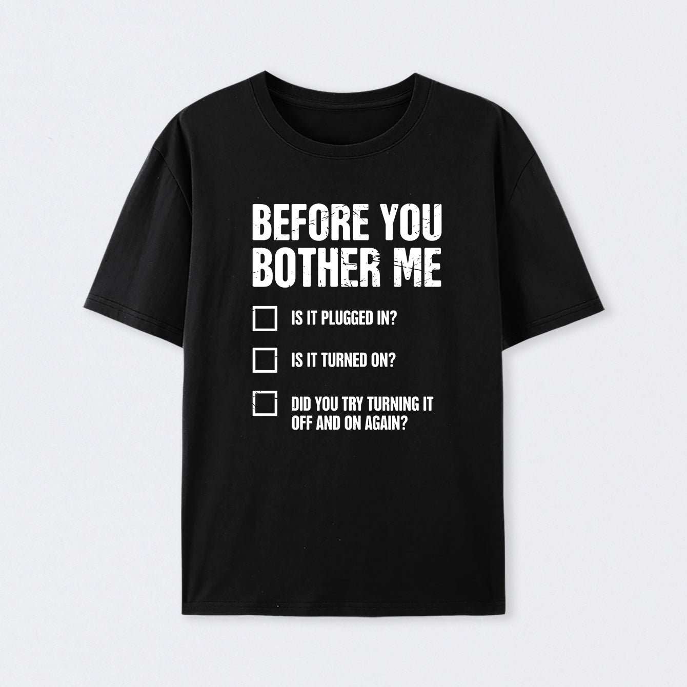 Tech Support It Checklist Cotton Unisex T-Shirt