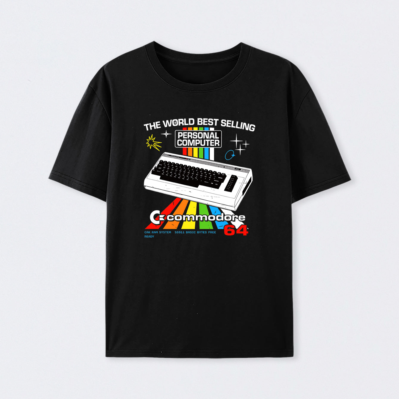 Retro Games Commodore 64 Personal Computer Cotton Unisex T-Shirt