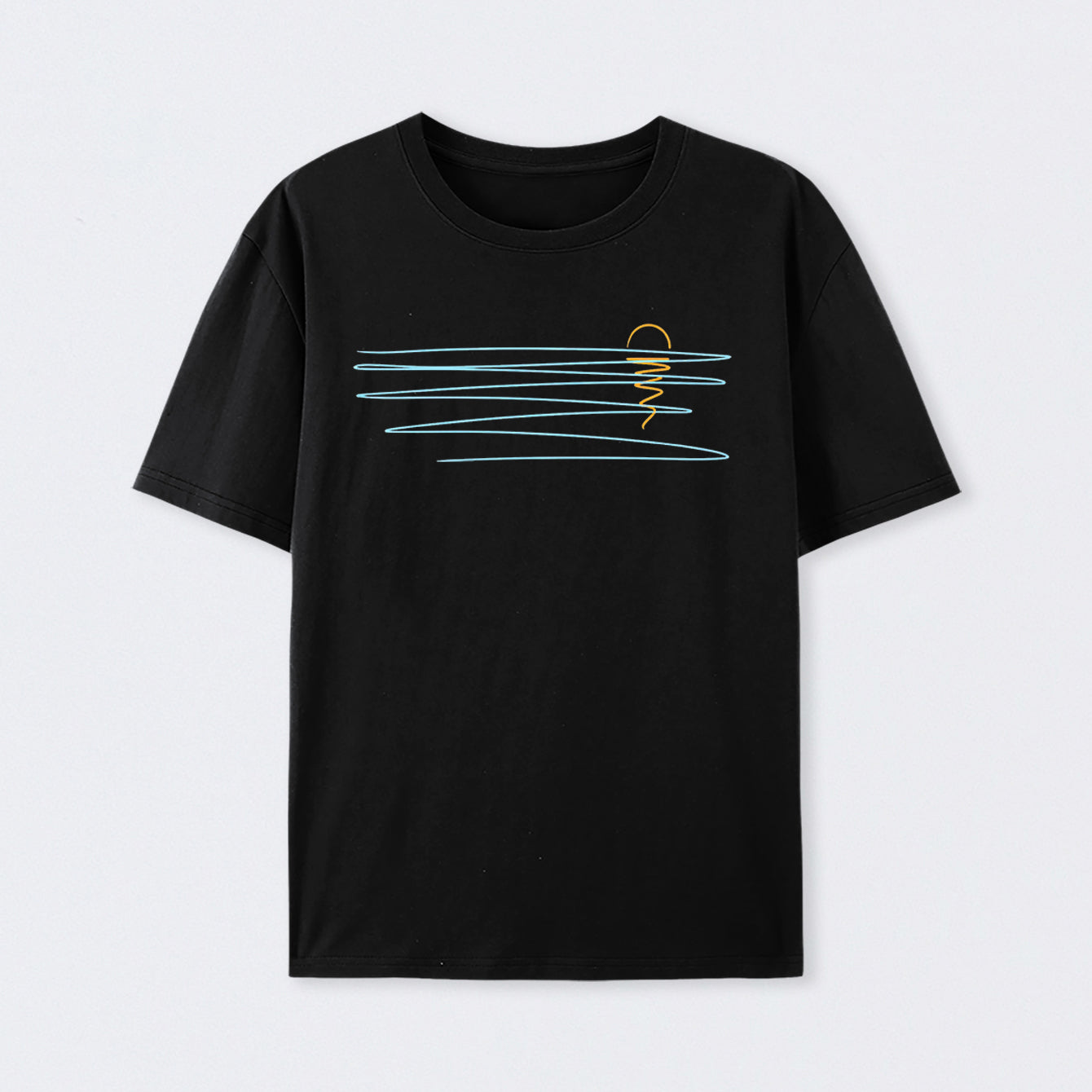 Minimal Sunset Cotton Unisex T-Shirt
