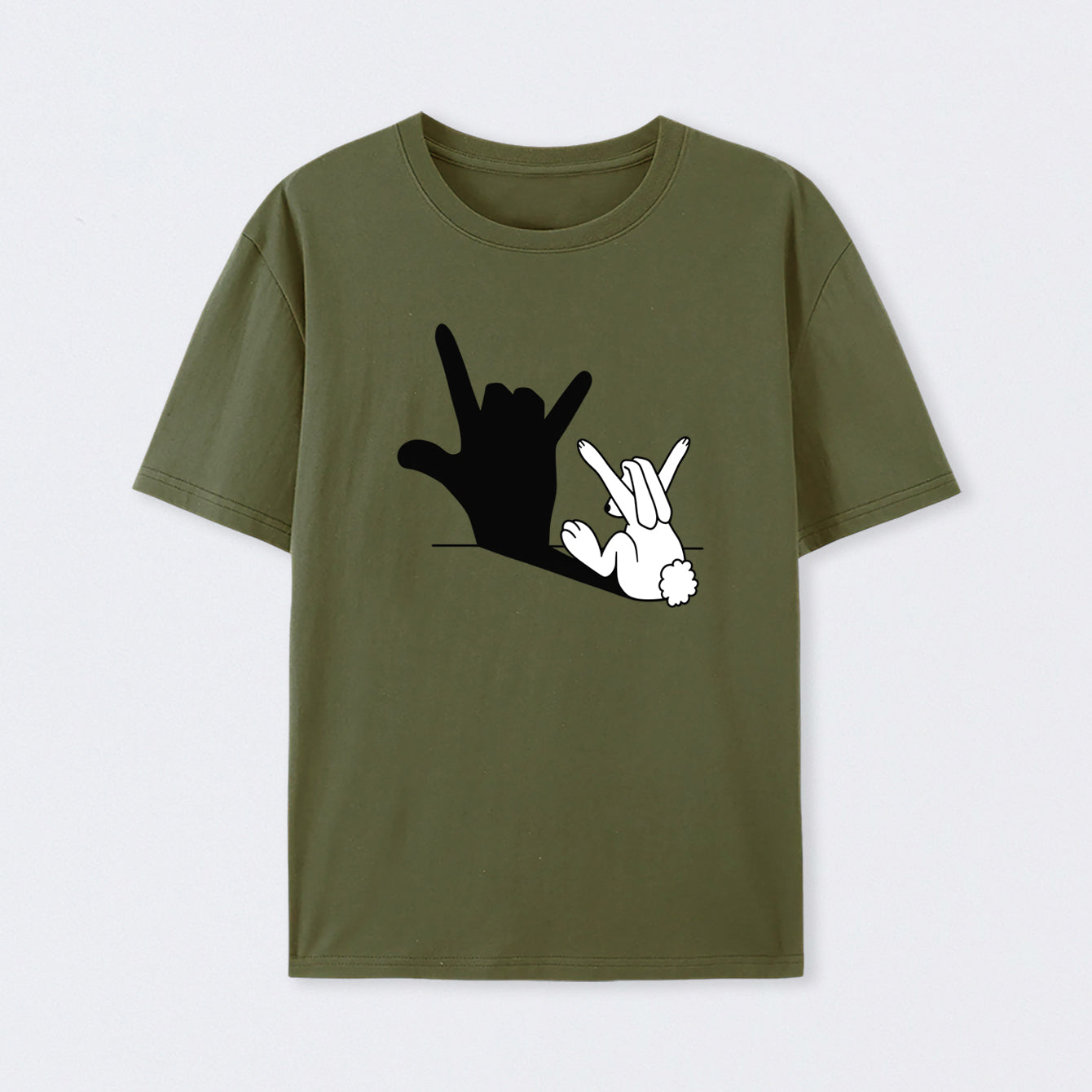 Funny Rabbit Hand Shadow T-Shirt