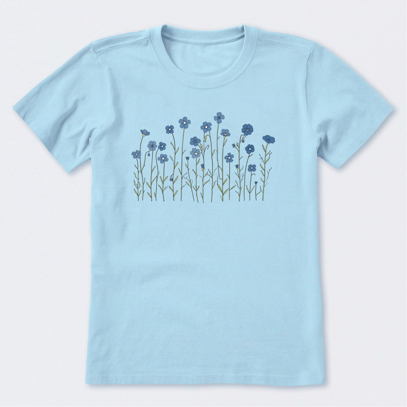 WIld Flax Flowers Short Sleeve T-Shirt