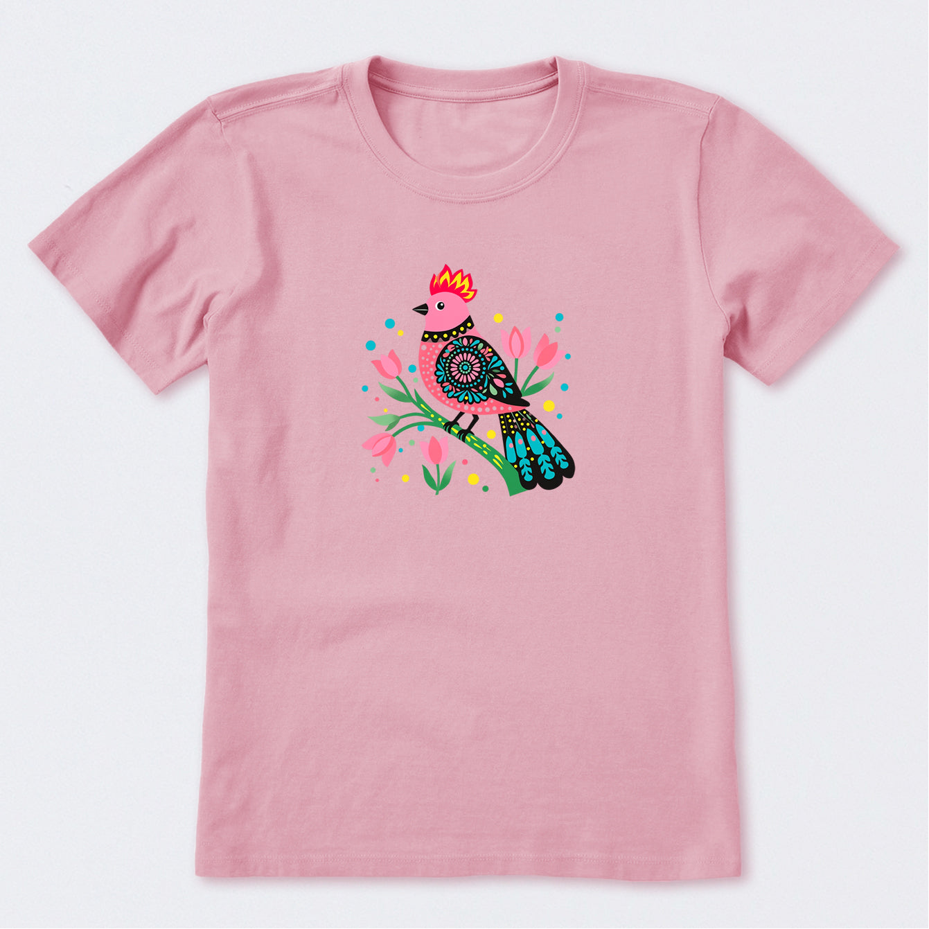 Flower Bird Short Sleeve T-Shirt