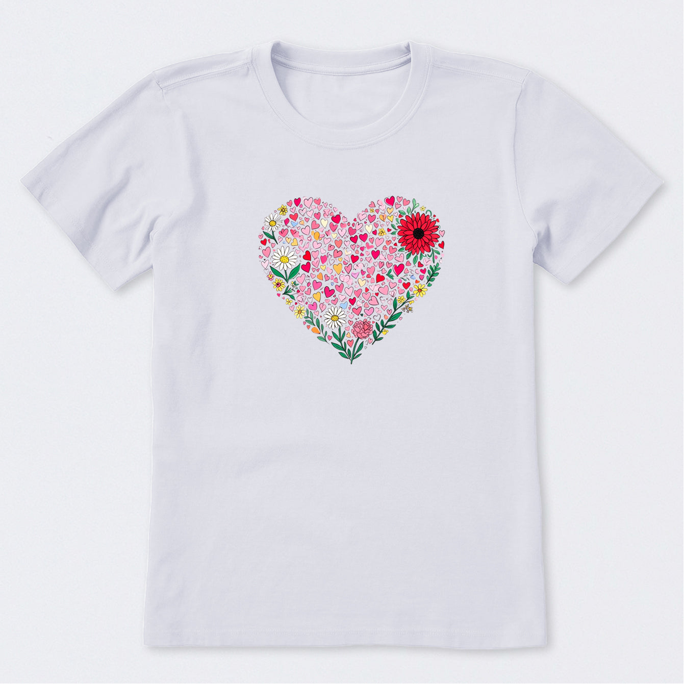 Heart of Hearts + Flowers Short Sleeve T-Shirt