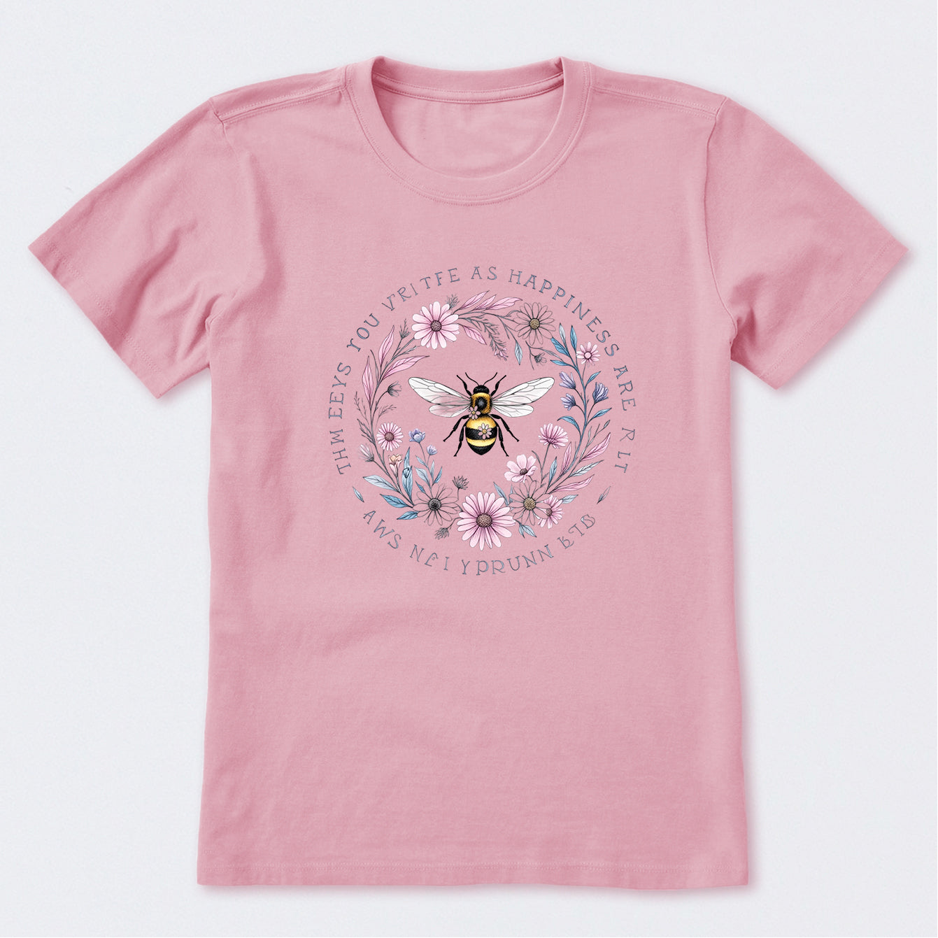 Keys to Happiness All Around Us Bee Short Sleeve T-Shirt