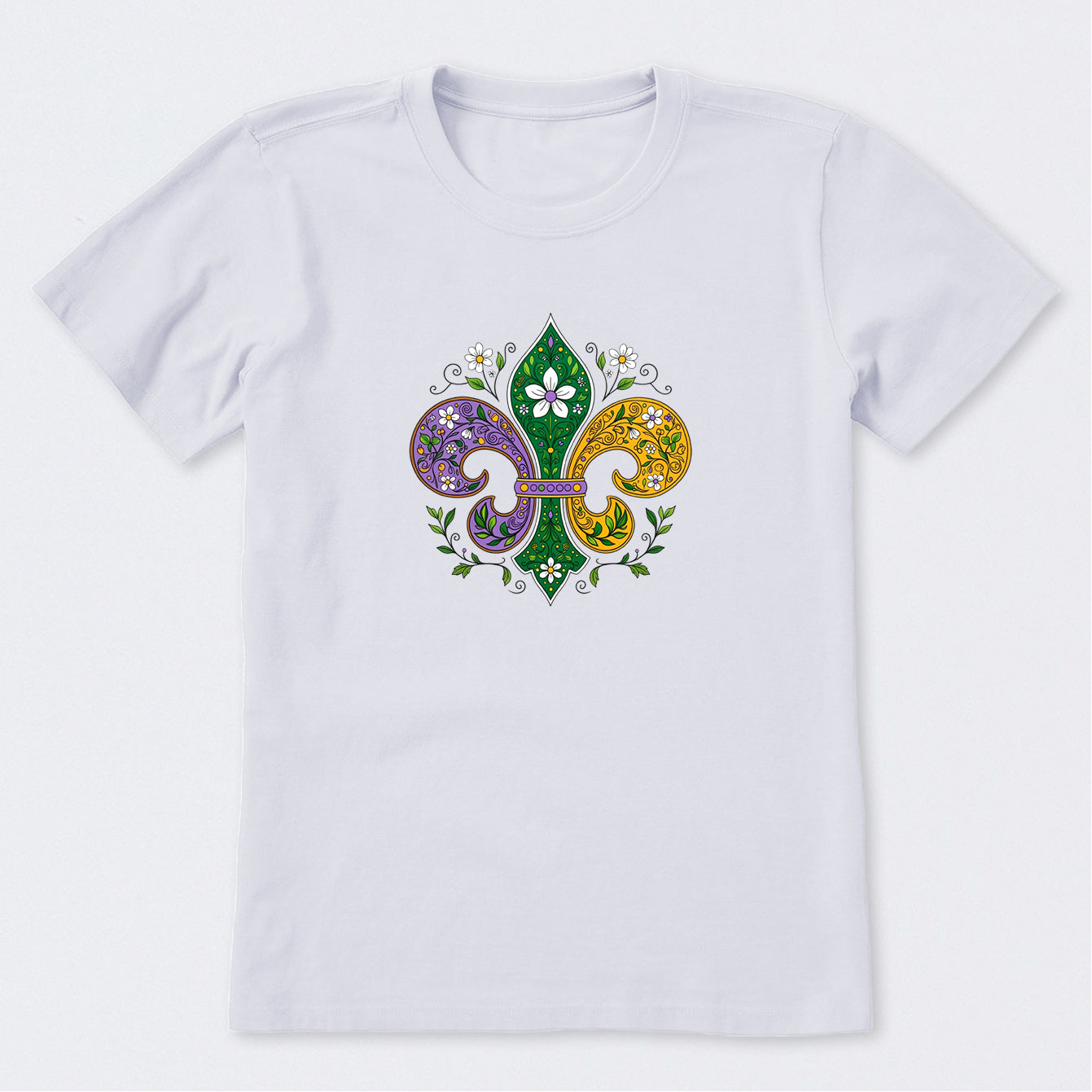 Doodle Fleur de Lis Short Sleeve T-Shirt