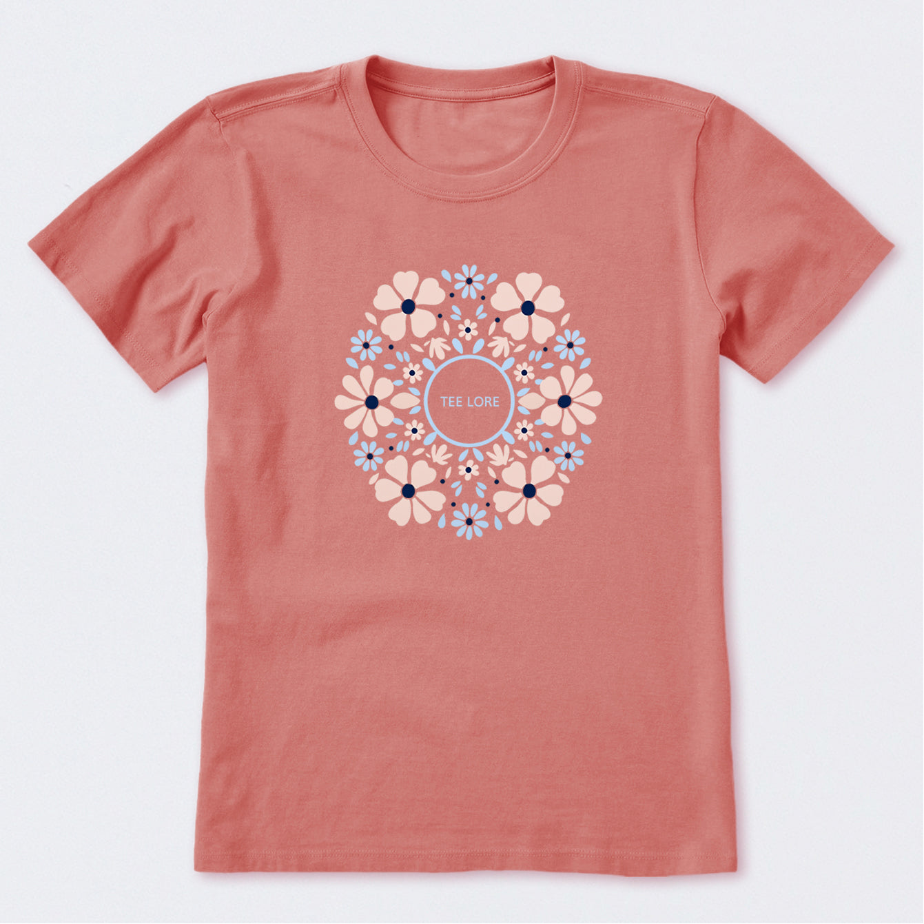 Hand Drawn Daisy Mandala Short Sleeve T-Shirt
