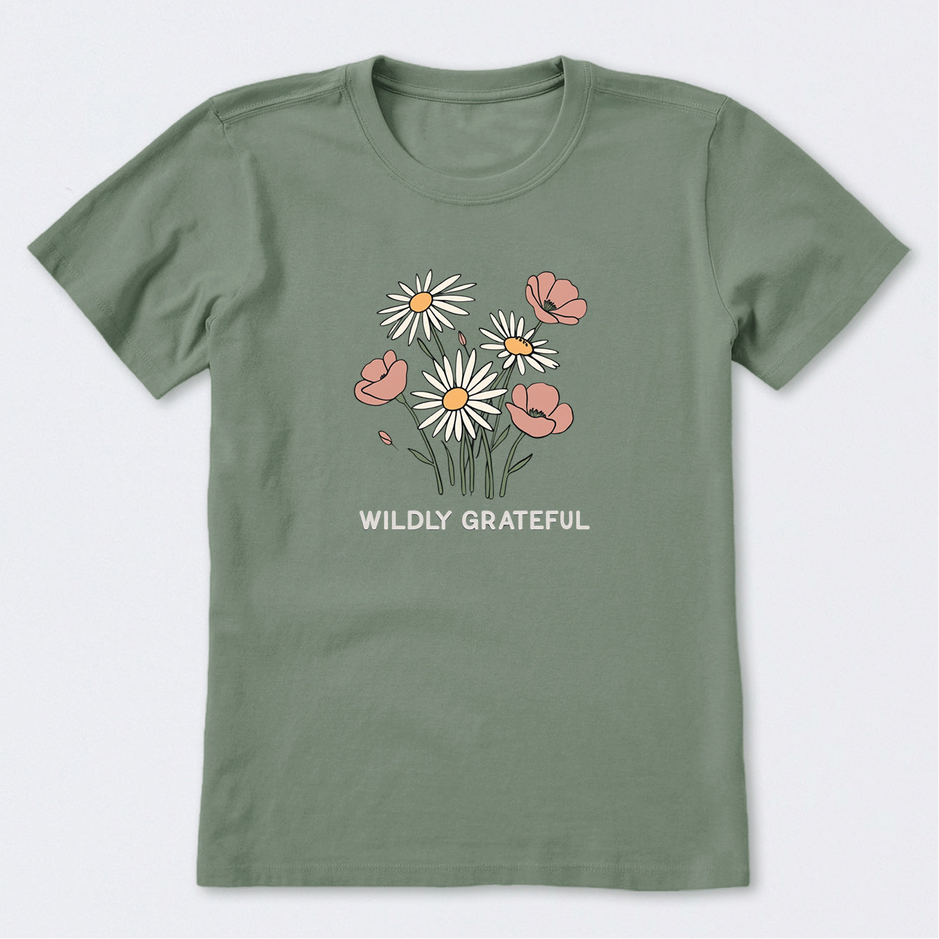 Wildly Grateful Bouquet  Short Sleeve T-Shirt