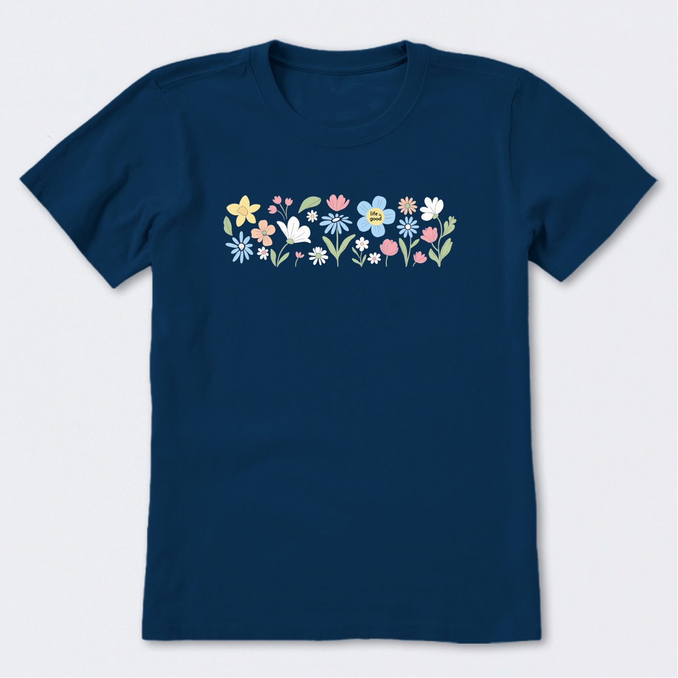 Spring Wildflowers Pattern Short Sleeve T-Shirt