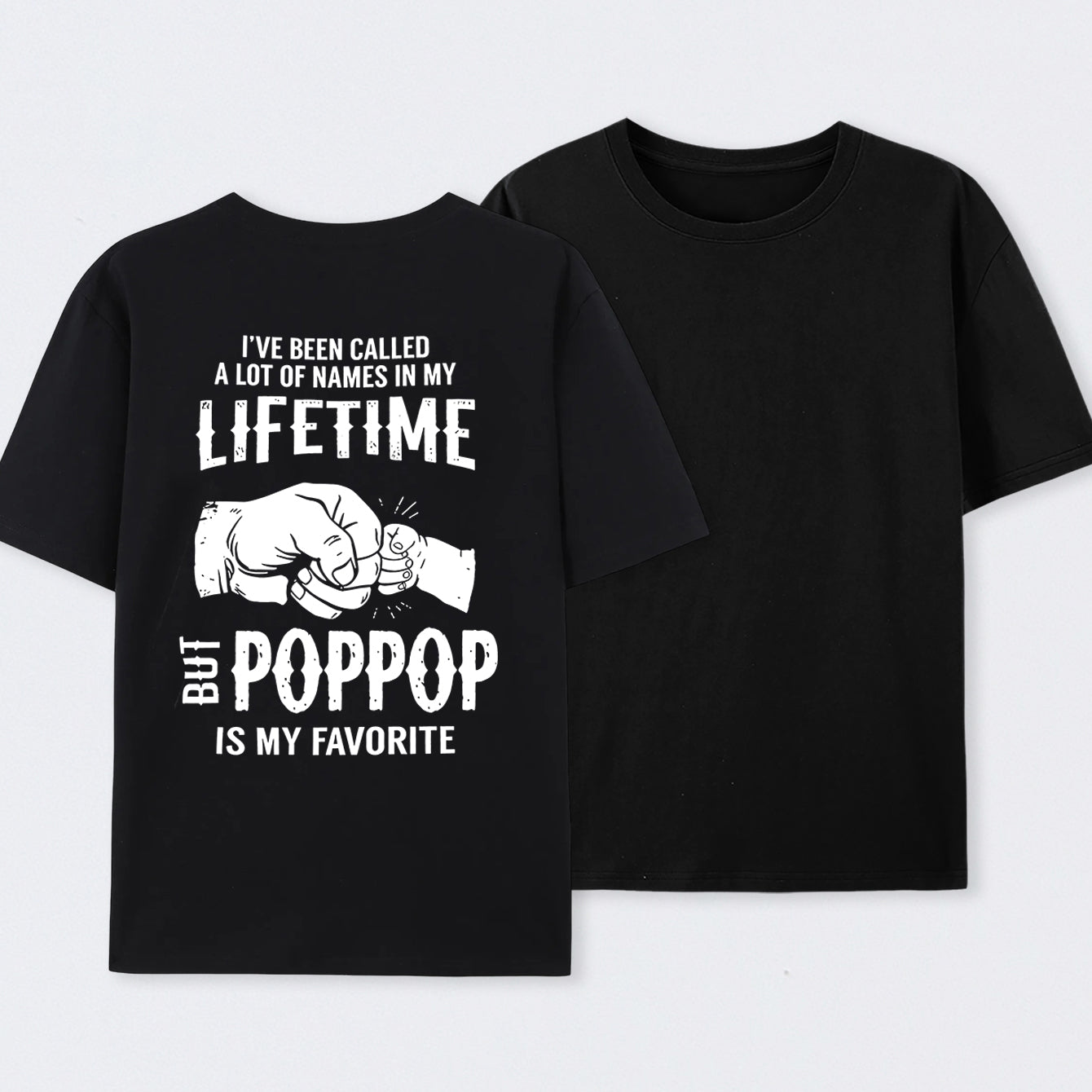 Pop Pop Name Graphic Casual Streetwear T-Shirt