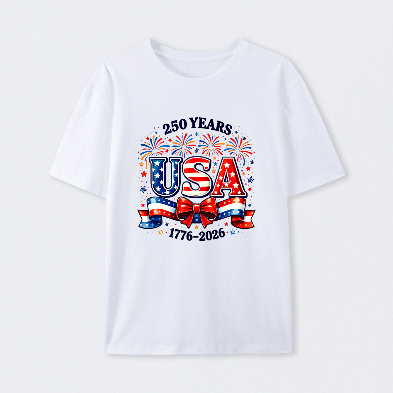 Patriotic Bow Fireworks Cute T-Shirt