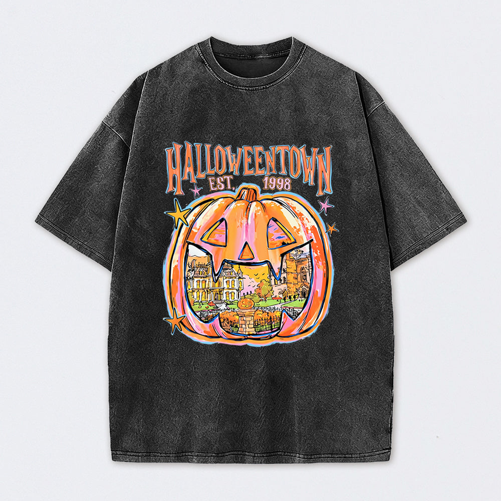 Vintage Halloweentown Pumpkin Parade Washed T-Shirt