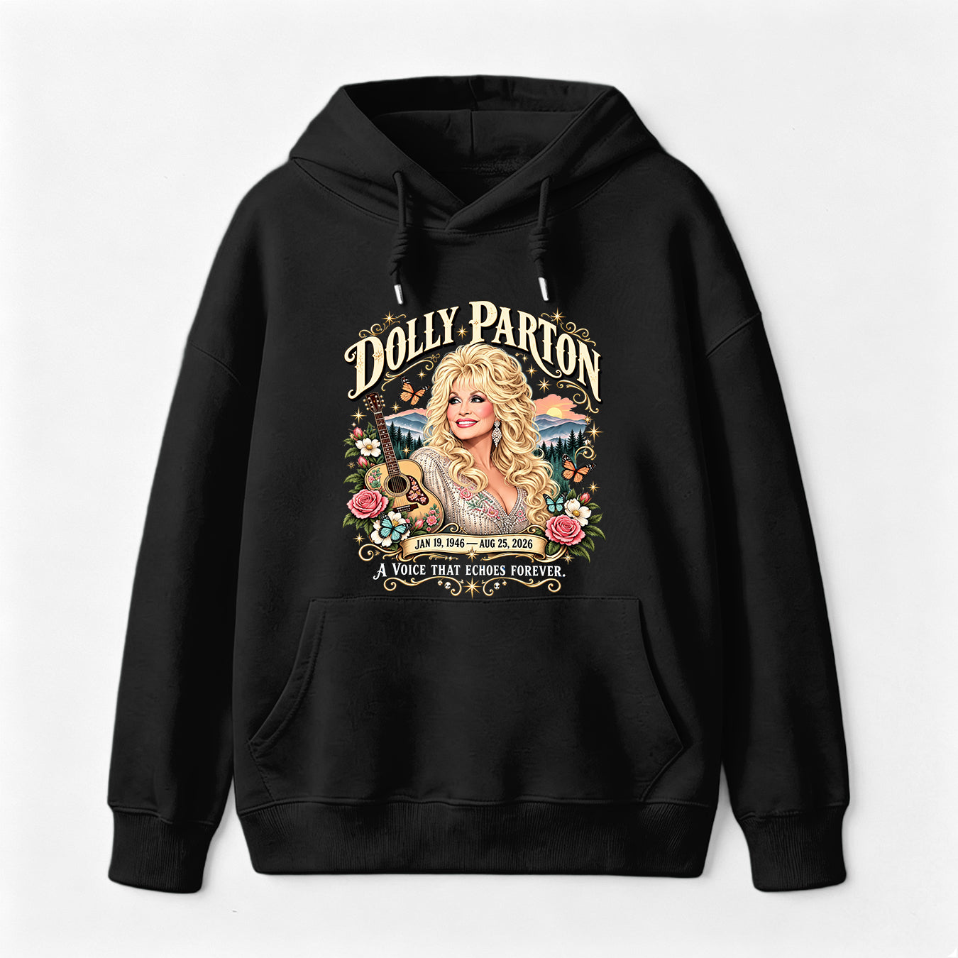 Country Music Tribute Dolly Parton Style Memorial Unisex Hoodie