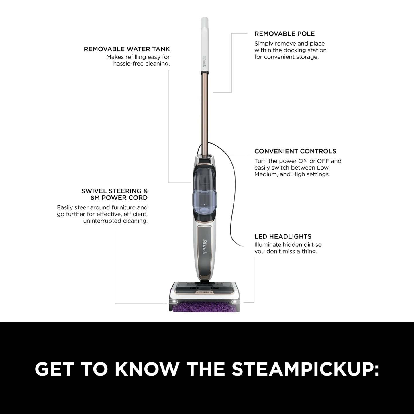 Shark Steam Pickup 3-in-1 Steam Mop
