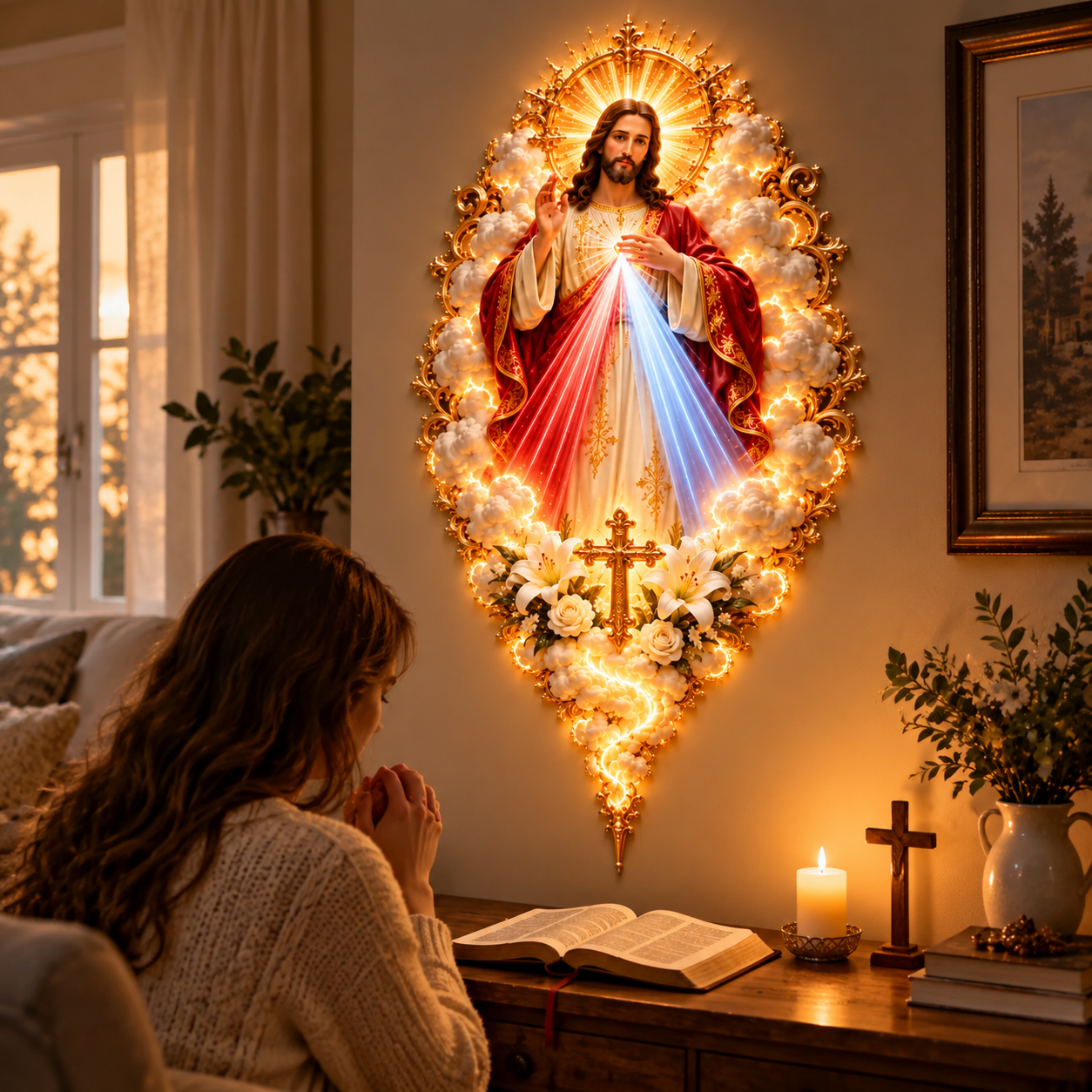 Divine Mercy Jesus religious wall art as a meaningful faith-inspired gift