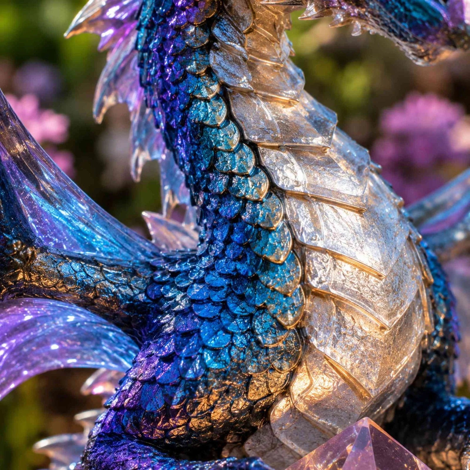 Amethyst Crystal Dragon Solar Garden Light