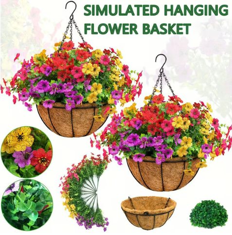 🔥 Simulated Hanging Flower Basket 💥