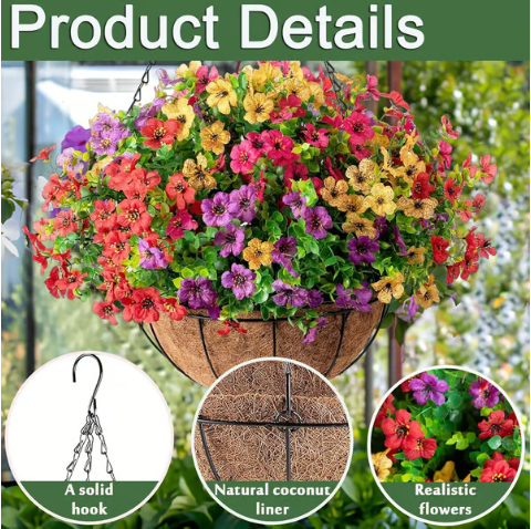 🔥 Simulated Hanging Flower Basket 💥