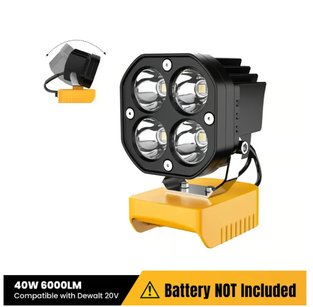Led Work Light Compatible With Milwaukee 18v Battery/dewalt 18v&20v Battery