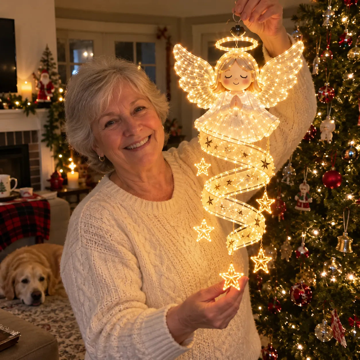 🎄 Christmas Magic Spiral™ – 9 Hanging LED Designs ✨