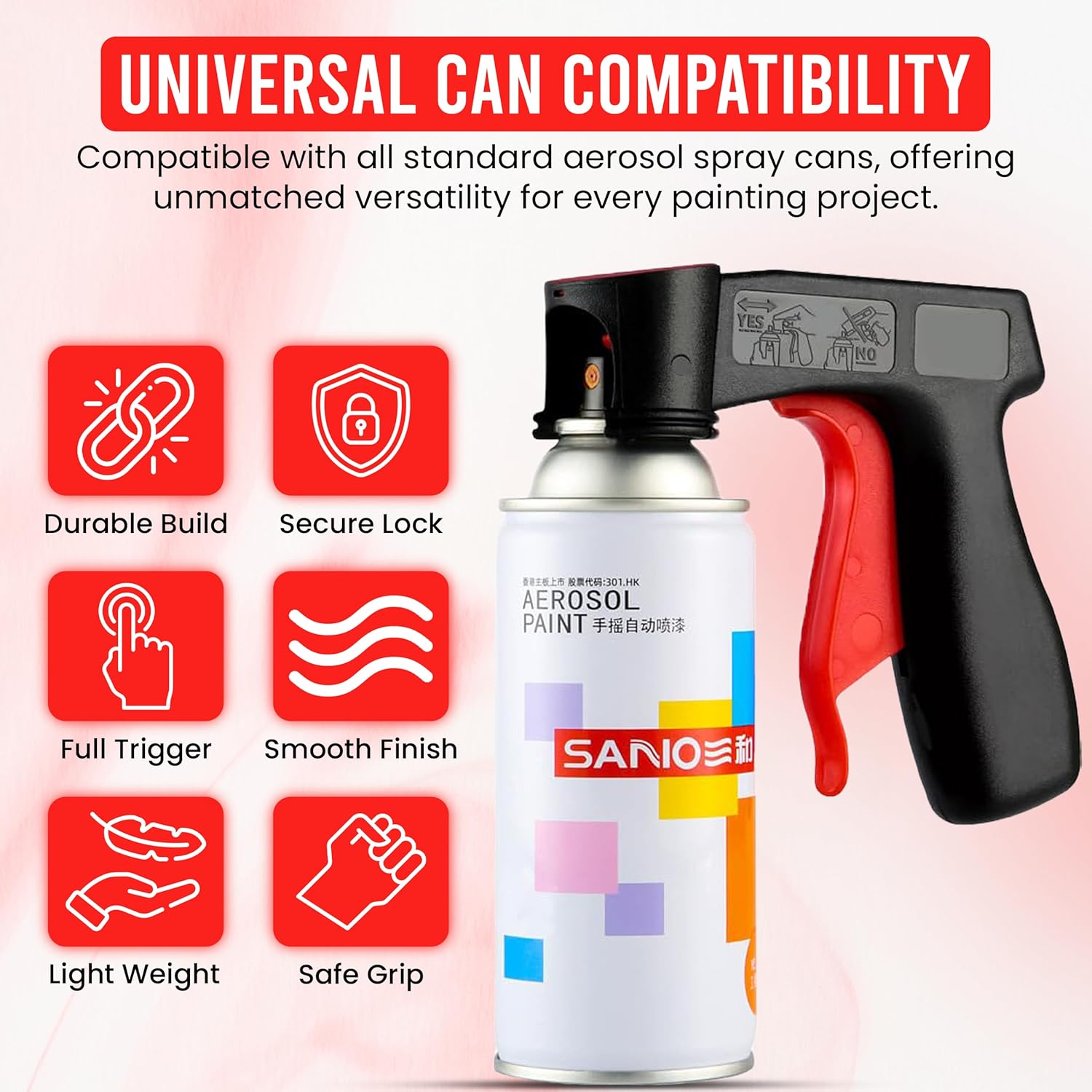 Paint Spray Guns Handle, Pistol Grip Trigger Aerosol Spray Paint Can Gun Handle