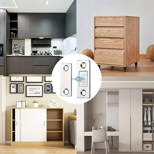 Cabinet Magnetic Catch – Ultra Thin 16 Pack Magnetic Latch For Doors & Drawers