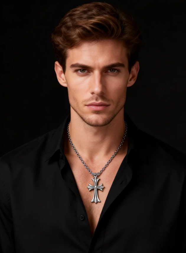 Classic Chrome Hearts Cross Necklace—A Blend of Faith and Art