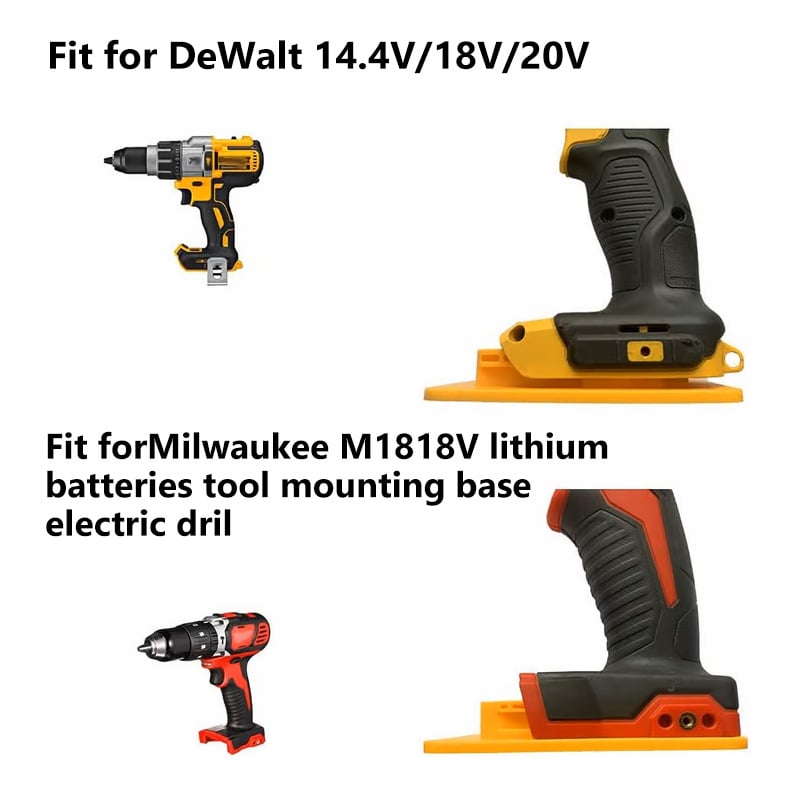 5Packs Tool Holders for DeWalt 14.4V/18V/20V & Milwaukee  M1818V lithium batteries tool mounting base electric drill