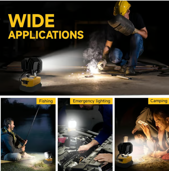 Led Work Light Compatible With Milwaukee 18v Battery/dewalt 18v&20v Battery