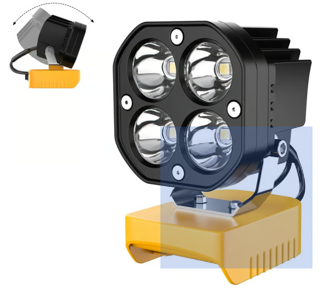 Led Work Light Compatible With Milwaukee 18v Battery/dewalt 18v&20v Battery