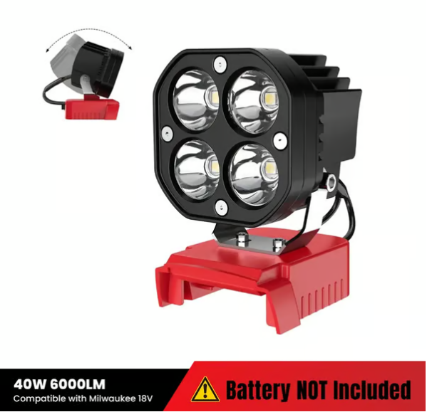 Led Work Light Compatible With Milwaukee 18v Battery/dewalt 18v&20v Battery