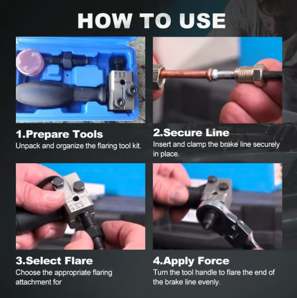 🔩universal Car Brake Line Flaring Tool Kit