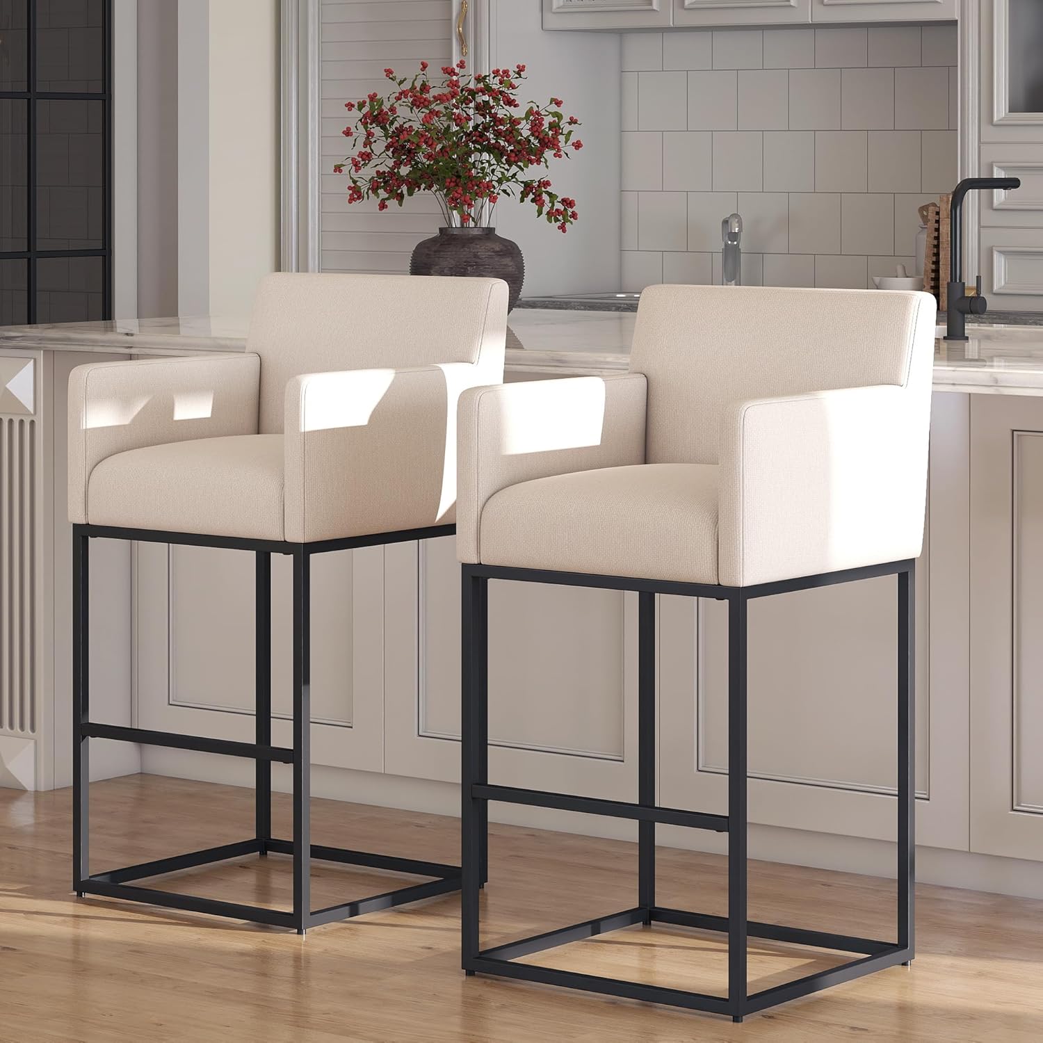Modern Counter Height Bar Stools Set of 2