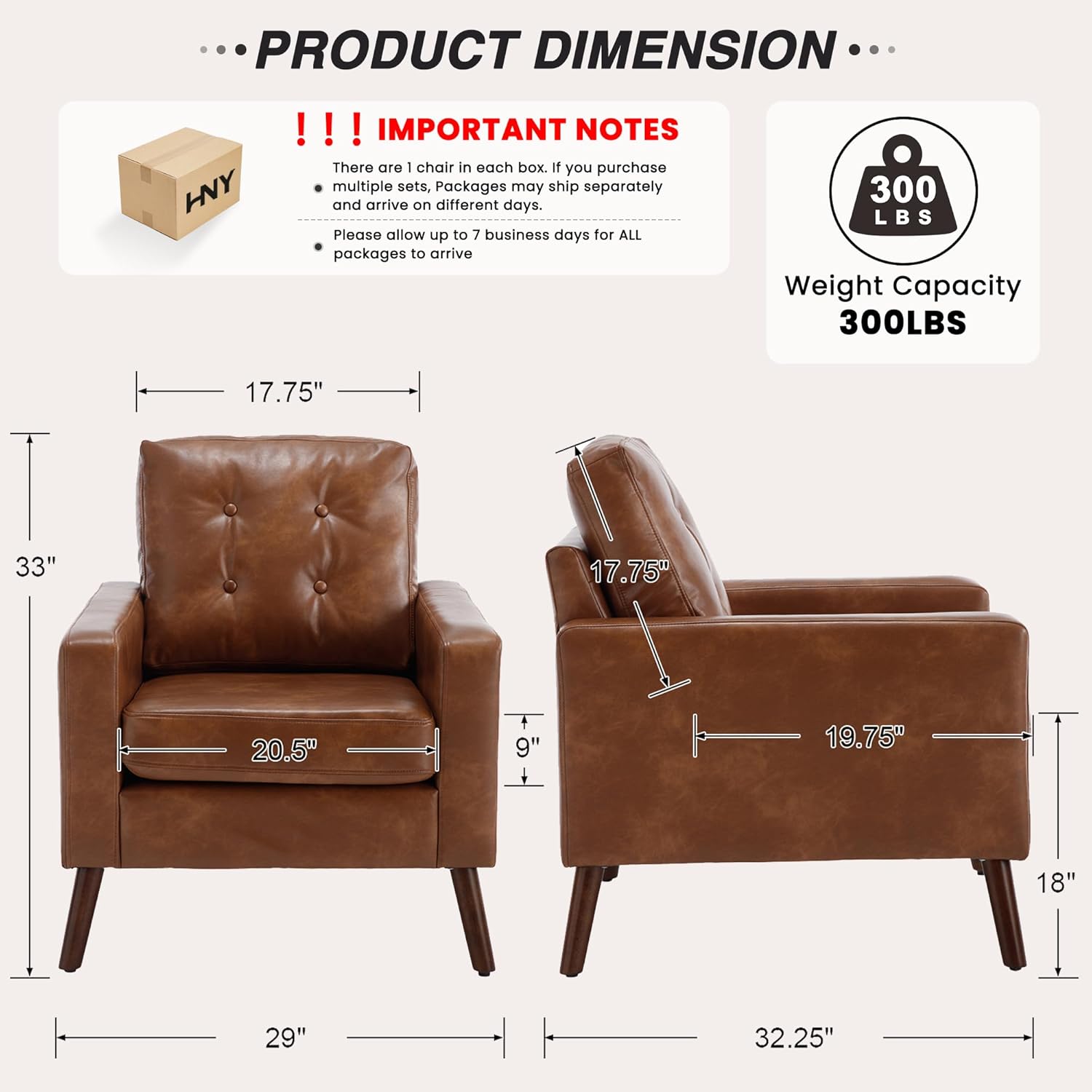 Upholstered Club Chair for Living Room