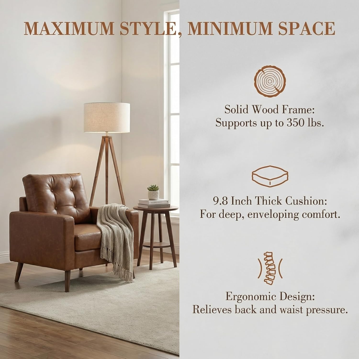 Upholstered Club Chair for Living Room