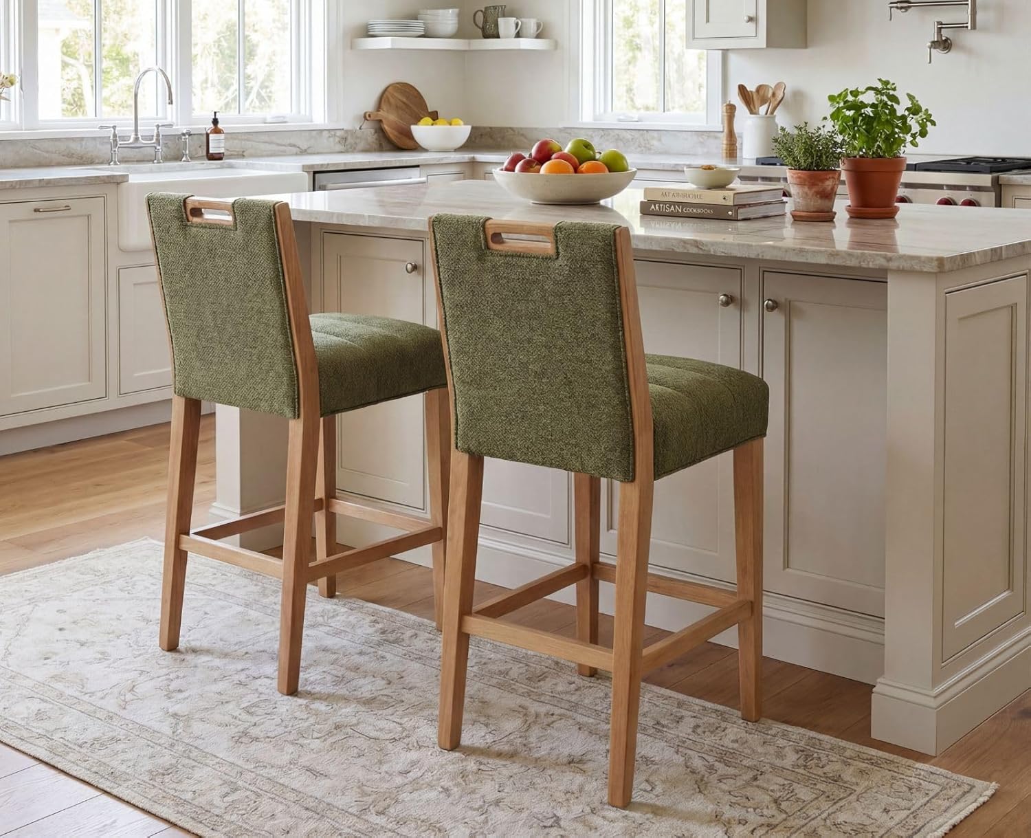 Wooden Counter Height Barstools 