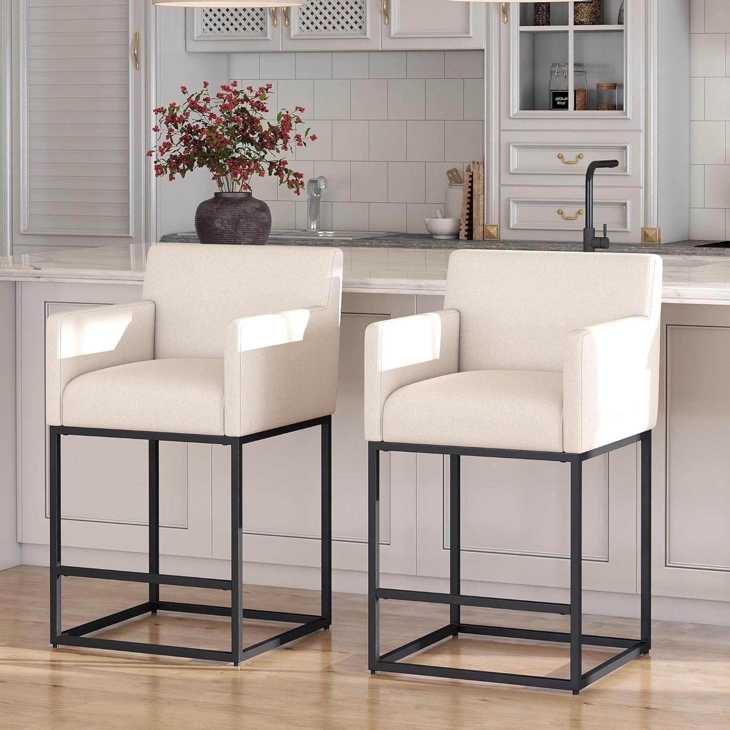 Modern Counter Height Bar Stools Set of 2