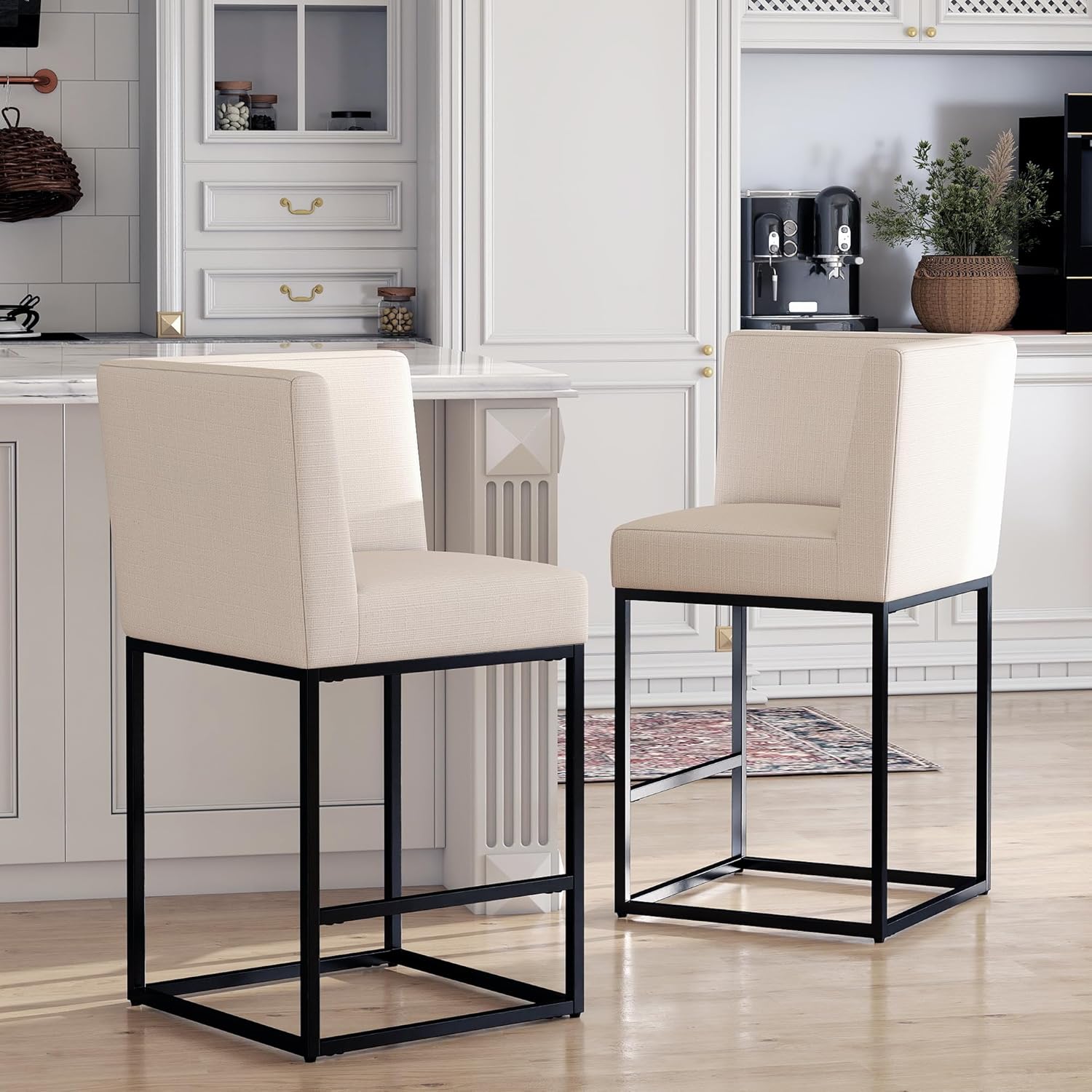 Modern Counter Height Bar Stools Set of 2