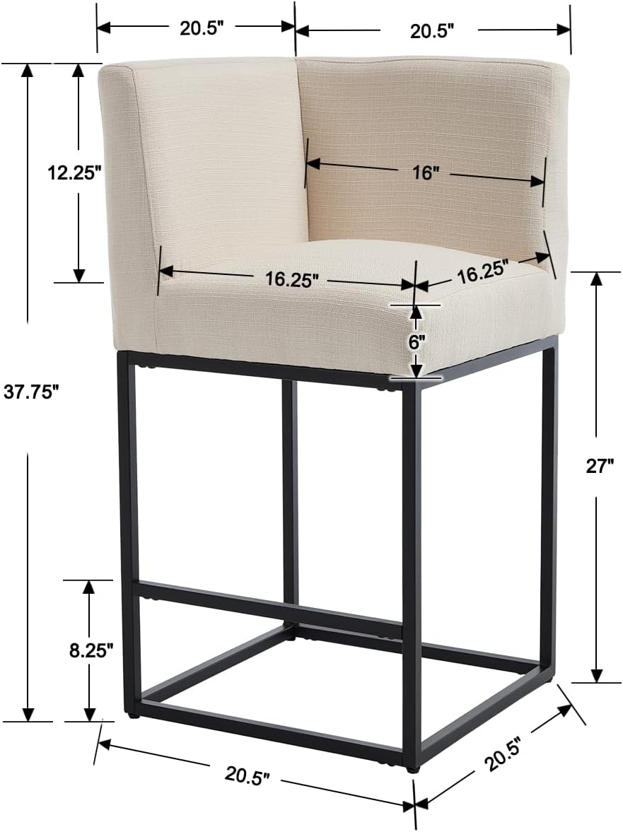 Modern Counter Height Bar Stools Set of 2