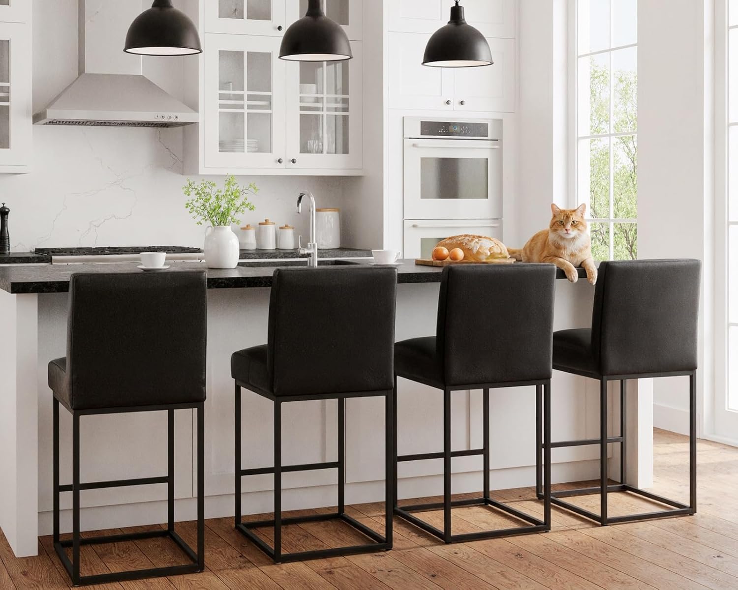 Modern Counter Height Bar Stools Set of 2