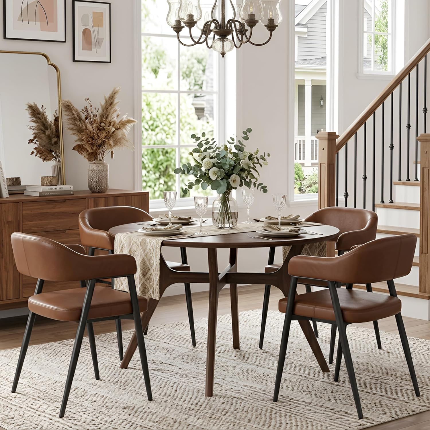 Modern Dining Room Arm Chairs Set of 4