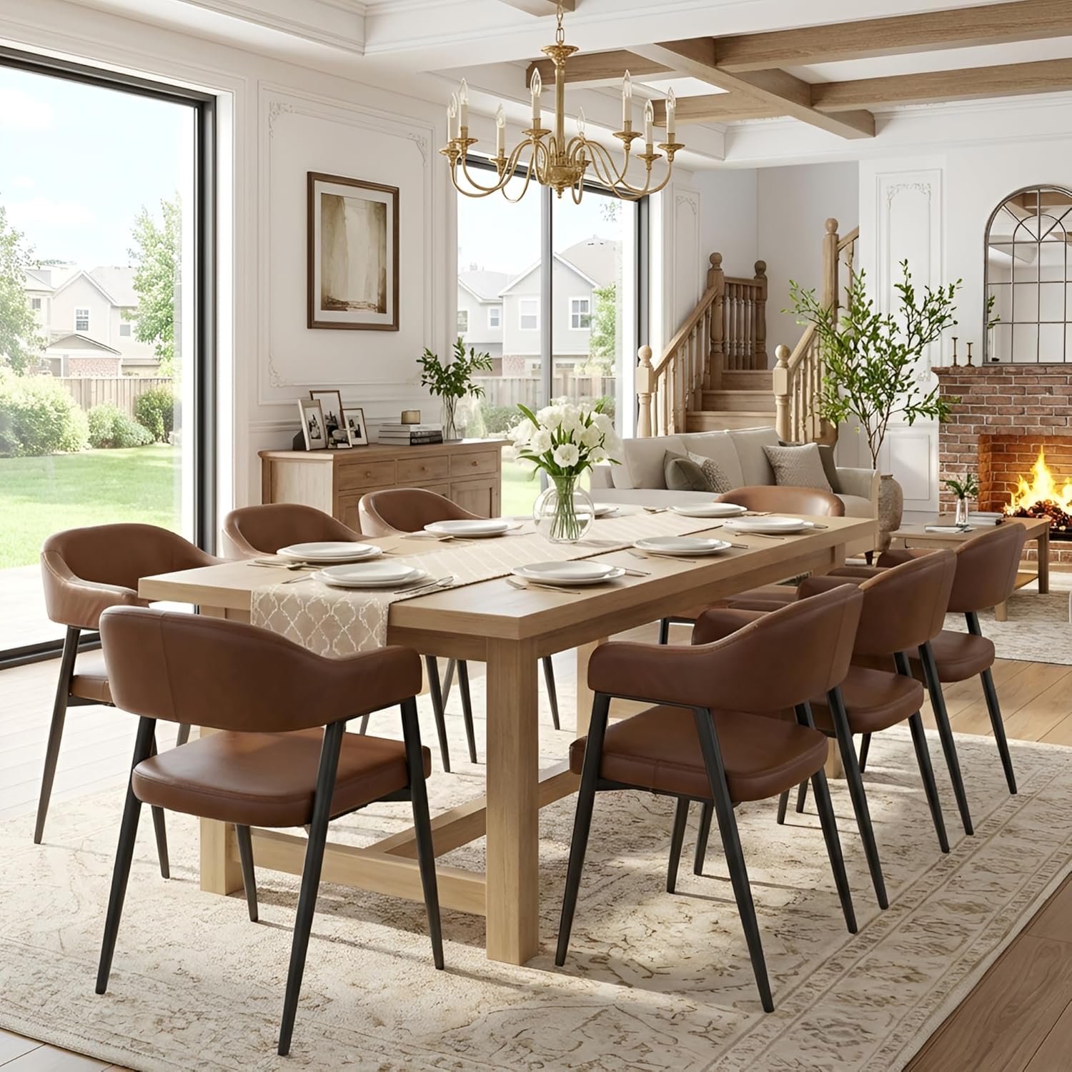 Modern Dining Room Arm Chairs Set of 4