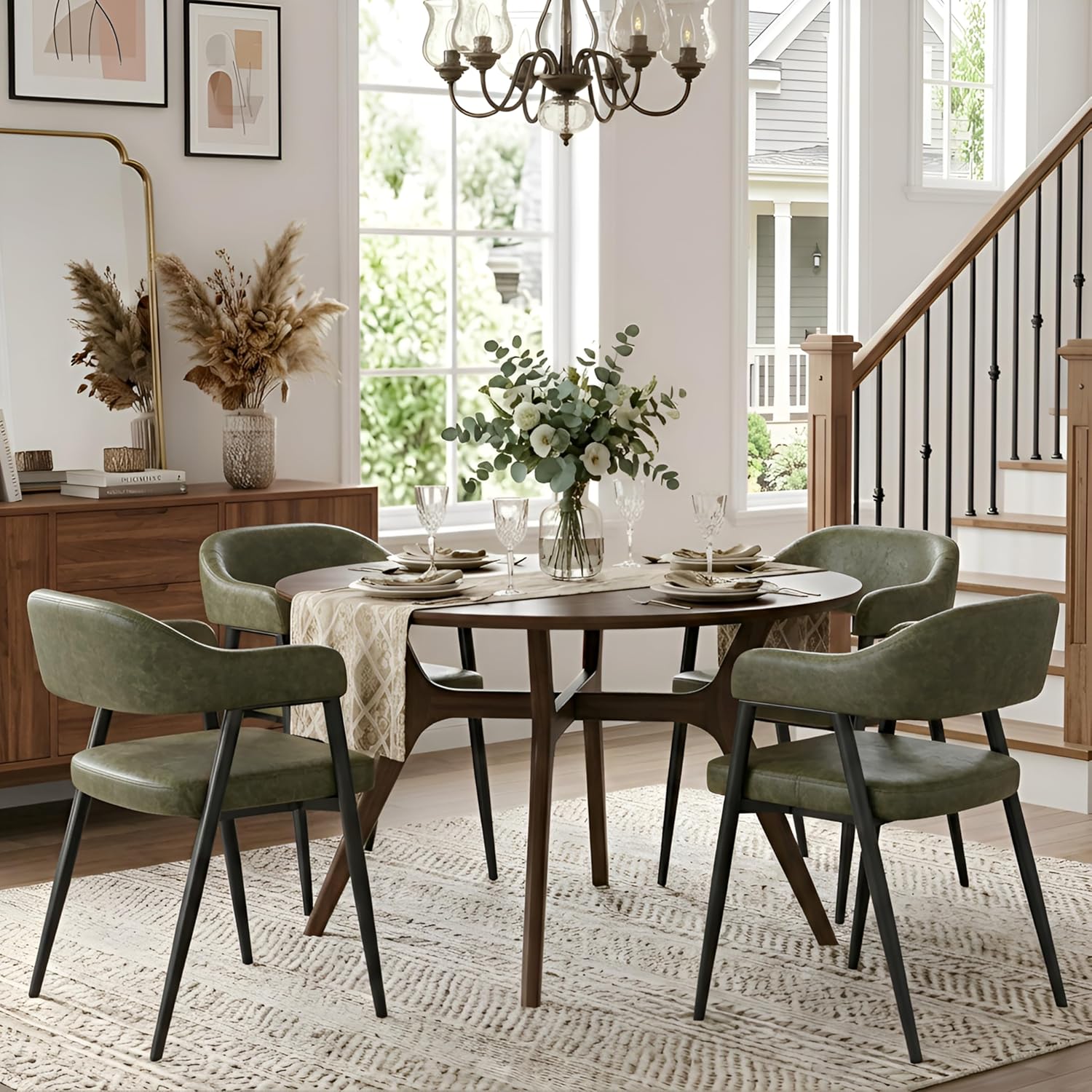 Modern Dining Room Arm Chairs Set of 4