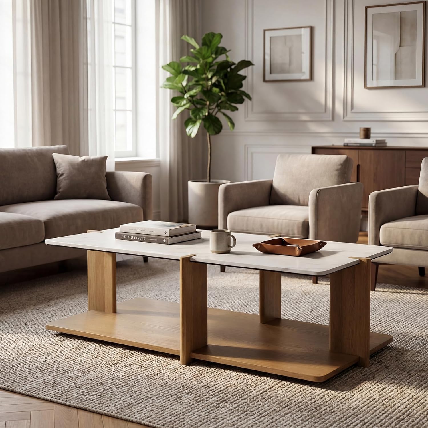 50" Modern Open Frame Coffee Table