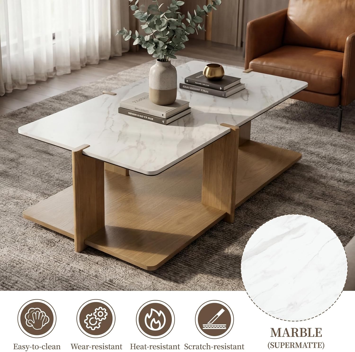 50" Modern Open Frame Coffee Table