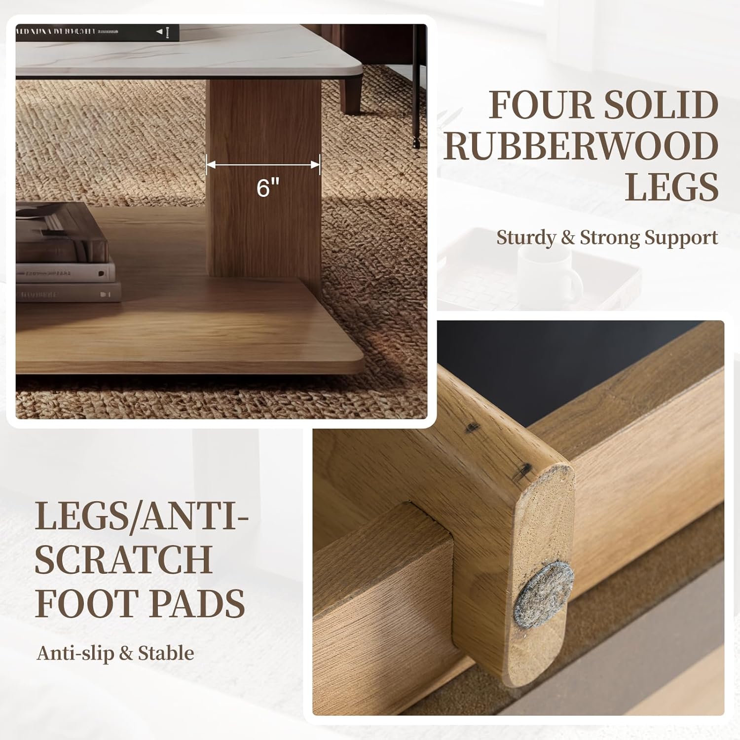 50" Modern Open Frame Coffee Table