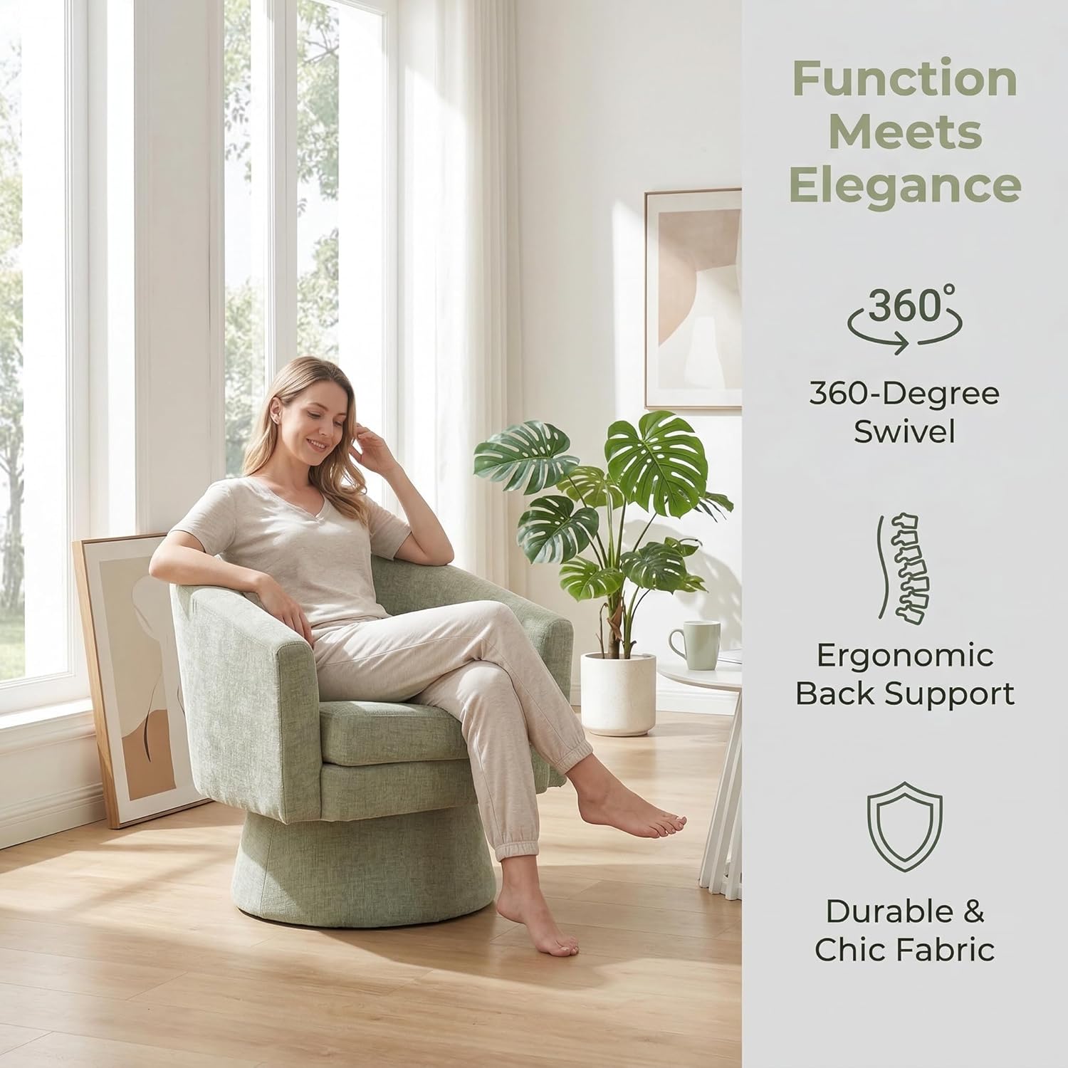 Modern Swivel Accent Chair Set of 1