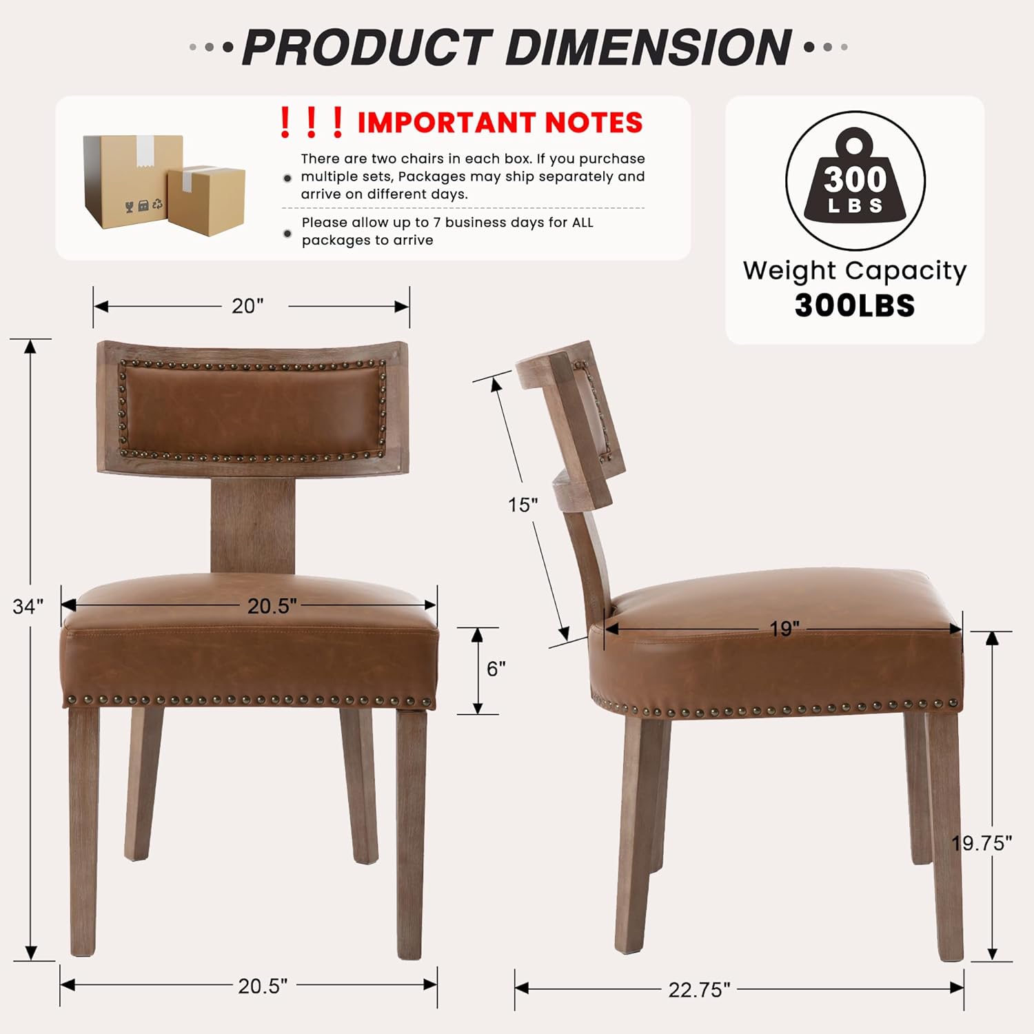 Mid Century Modern Dining Chairs Set of 4